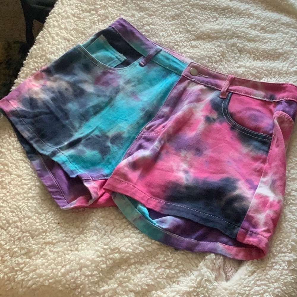 Tie dye shorts